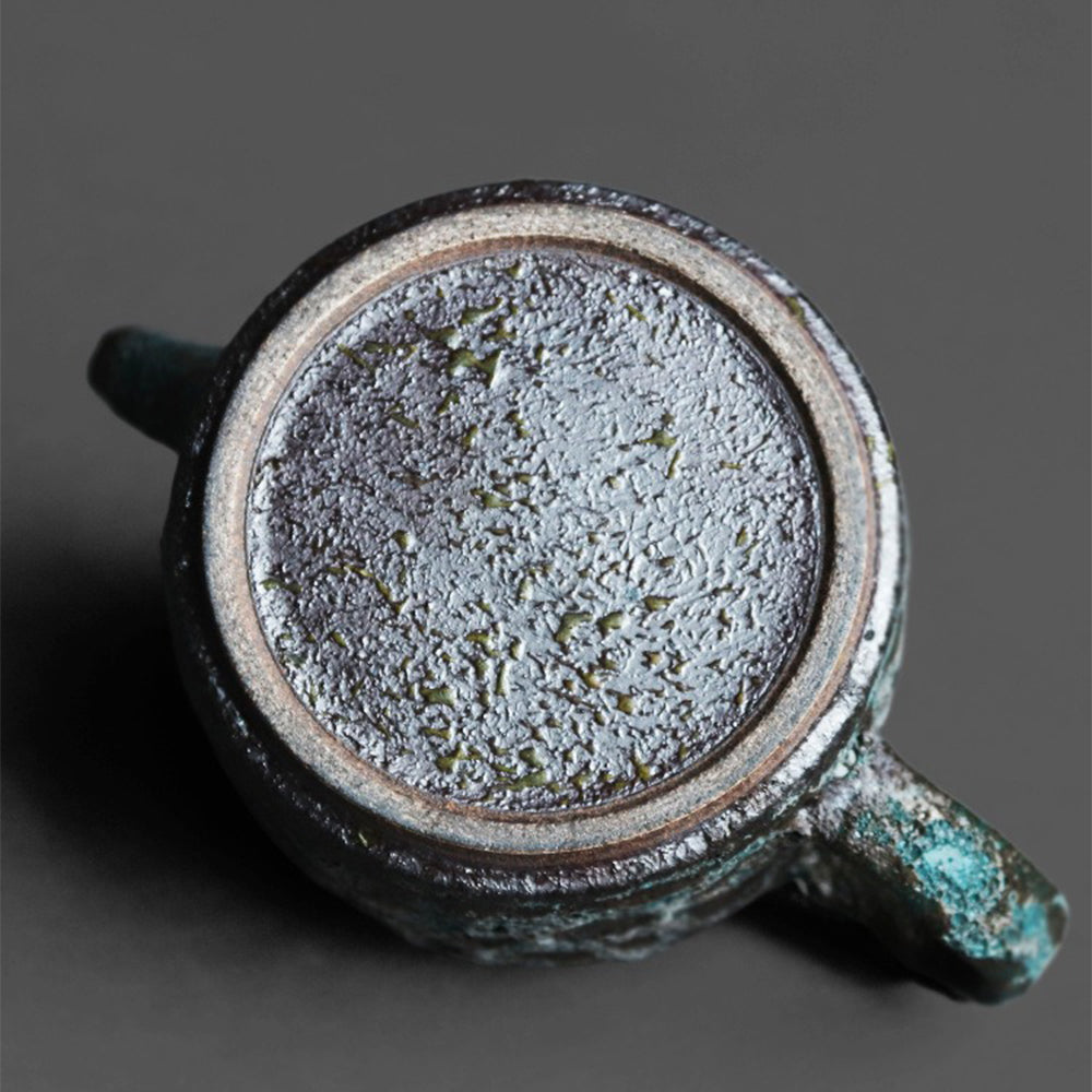 Chinese Vintage Bronze Wormhole Teapot