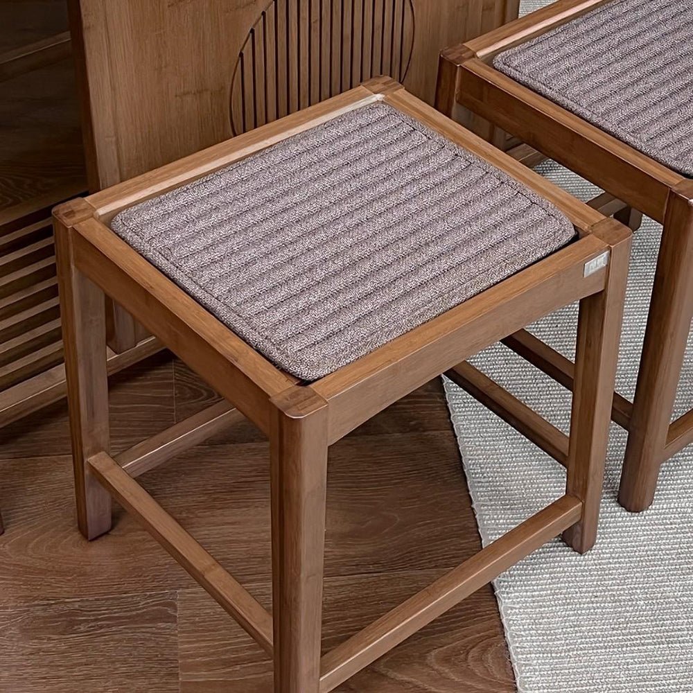 Black Gold Stone Panel Movable Bamboo Tea Table